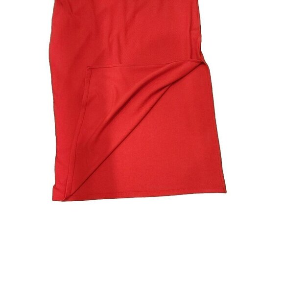 Eloquii Maxi Skirt Red Knit Side Slit Stretchy Women's 18 20 - Picture 3 of 7